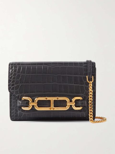 TOM FORD Whitney mini croc-effect leather shoulder bag