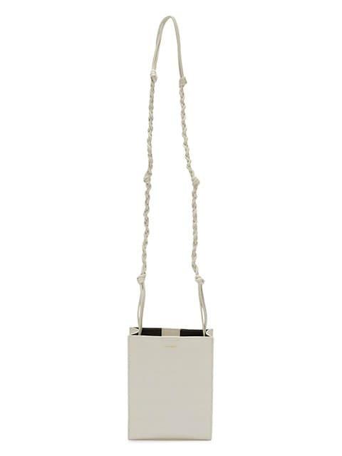 Jil Sander Small Tangle Croc-Embossed Leather Crossbody Bag