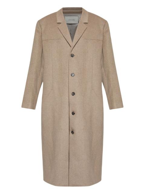 entire studios button-fastening wool coat