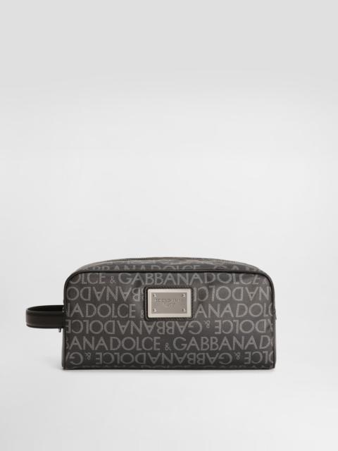 Dolce & Gabbana Coated jacquard toiletry bag