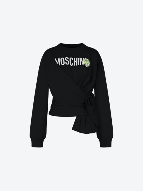 Moschino JEWEL FLOWER ORGANIC COTTON SWEATSHIRT