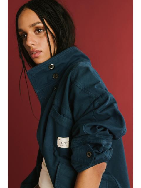 FREE PEOPLE We The Free Collins Washed Canvas Funnel-Neck Jacket