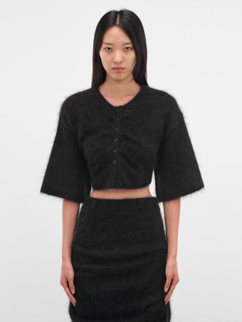 A. ROEGE HOVE Maja Hairy Knit Cropped Cardigan