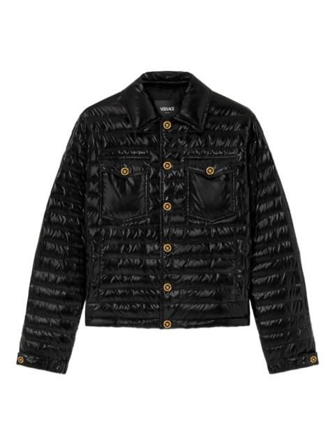 VERSACE buttoned quilted jacket