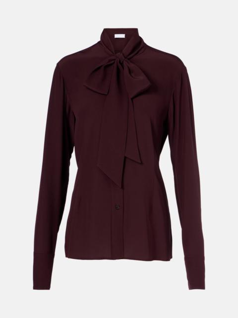 Stella McCartney bow-tie 실크 셔츠