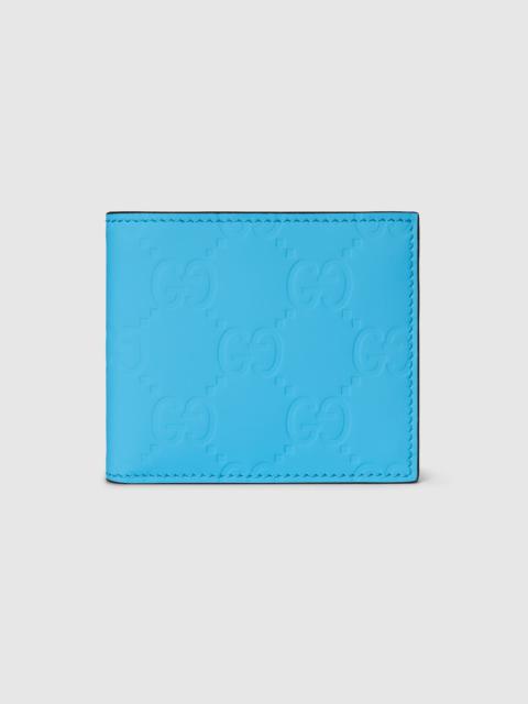GG rubber-effect bi-fold wallet