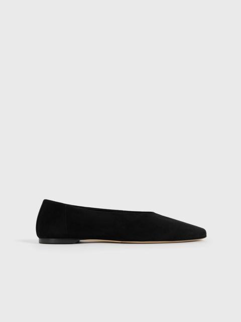TOTEME Slip suede ballerinas black
