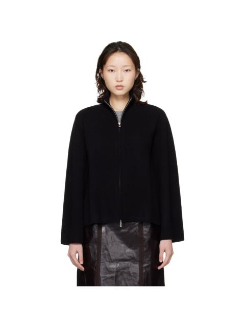 Black Gabi Zipped Cashmere Sweater