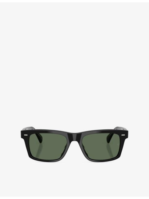 Oliver Peoples OV5596SU Rectangle-Frame Acetate Sunglasses