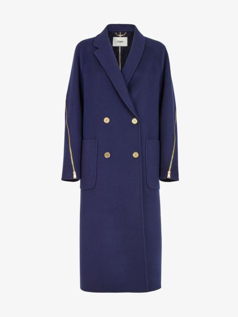 FENDI Blue wool coat