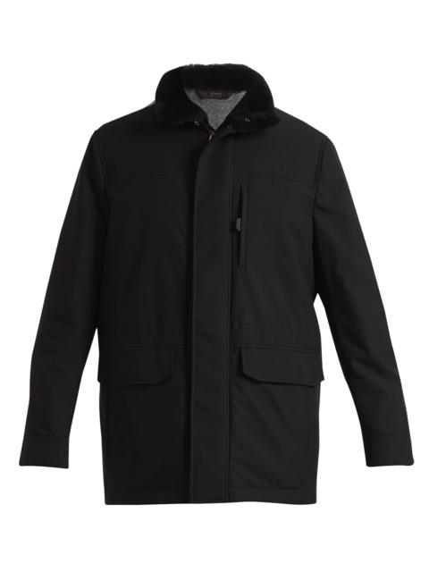 Brioni Men & apos;s Shearling Collar Field Jacket