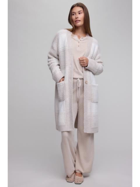 Barefoot Dreams CozyChic® Cotton Buffalo Plaid Long Cardigan