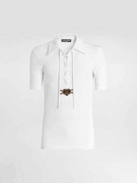 Dolce & Gabbana Cotton interlock serafino shirt