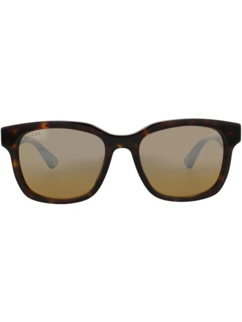 Gucci Square-Frame Recycled Acetate Sunglasses Havana Havana Silver (GG1639SA-30015103-002)