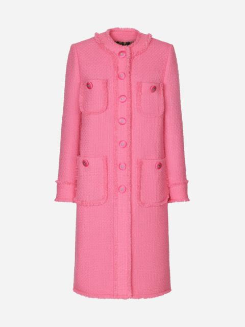 Dolce & Gabbana Single-breasted tweed coat