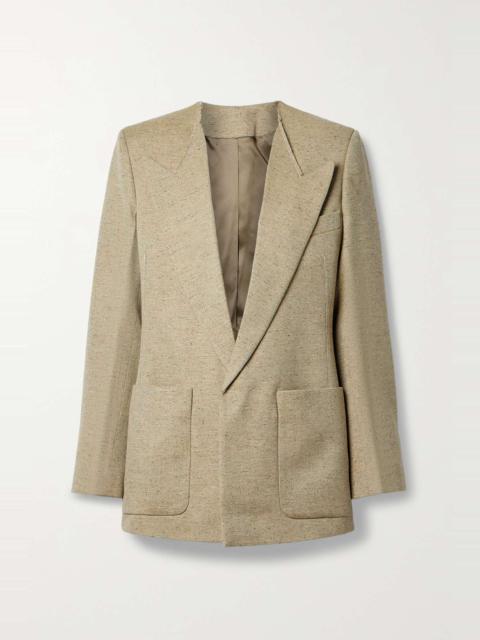 Wool-blend twill blazer