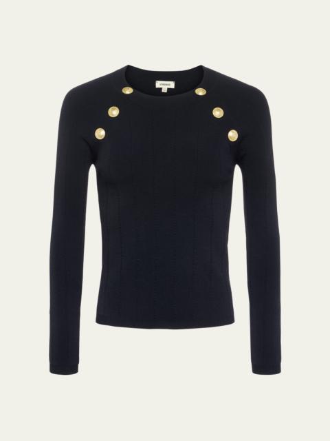 L'AGENCE Gretchen Crewneck Pullover