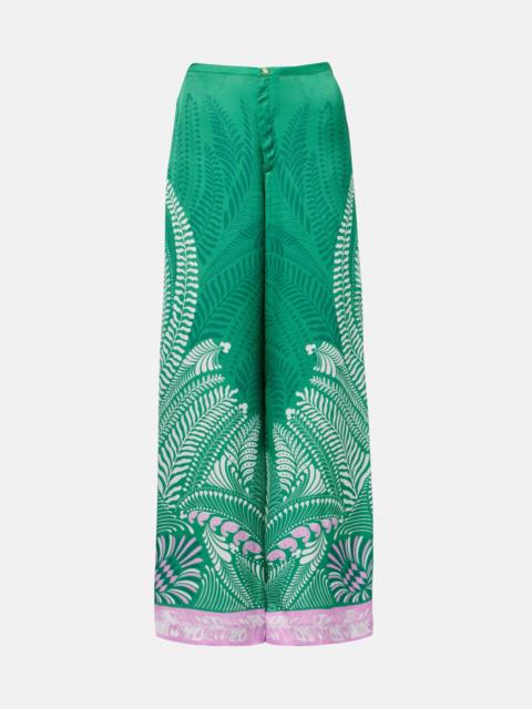 Poupette St Barth Clea printed high-rise wide-leg pants
