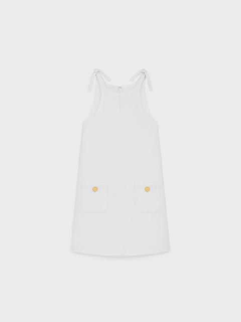 CELINE trapeze mini dress in openwork cotton