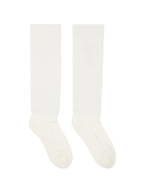 Rick Owens DRKSHDW White Tower Pentagram Socks