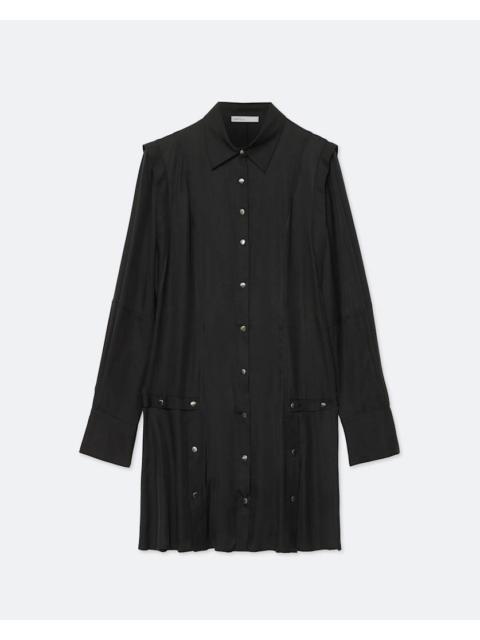 ALLSAINTS ARTEMIS SILK-BLEND MINI SHIRT DRESS