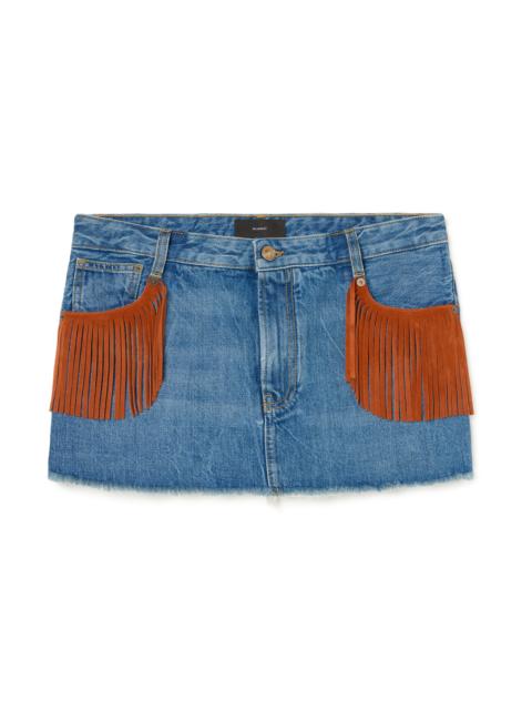 Alanui Golden Dusk Denim Mini Skirt