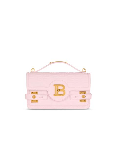 Balmain B-Buzz Shoulder 24 bag in grained PB Labyrinth leather