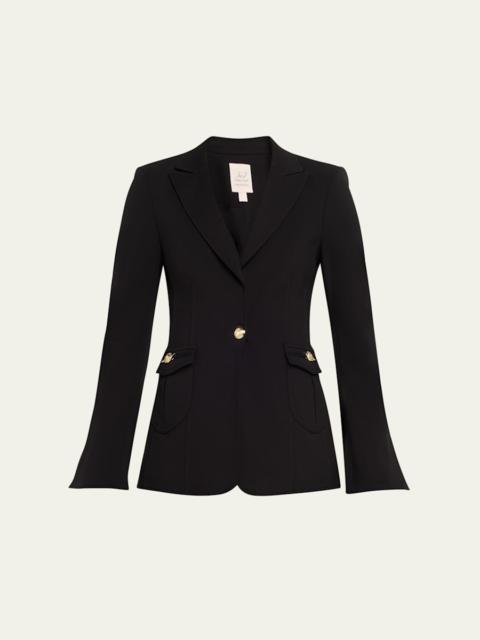 Cinq à Sept Sable Tapered Single-Breasted Blazer