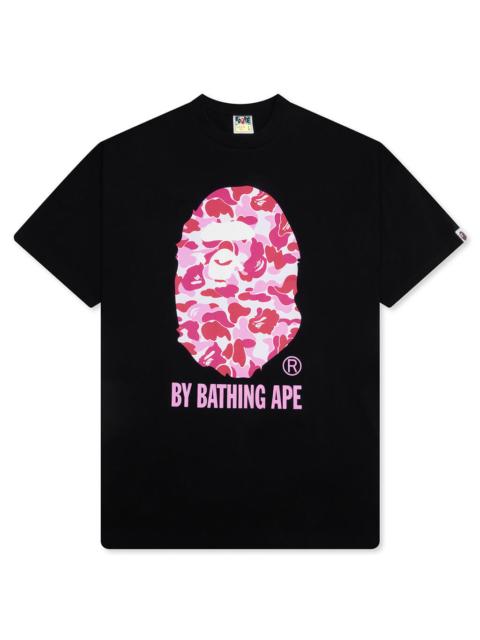 A BATHING APE® ABC CAMO BY BATHING APE TEE - BLACK/PINK