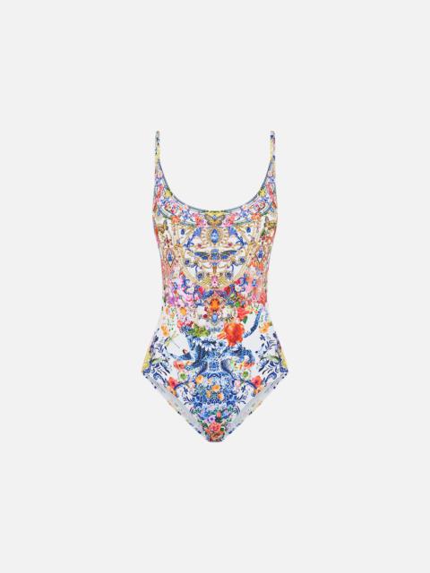 CAMILLA SCOOP NECK ONE PIECE