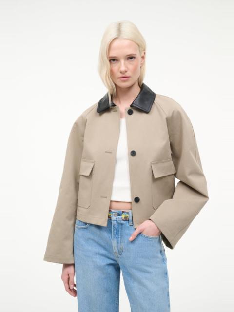 STAUD JONAH CROPPED JACKET RIVERSTONE