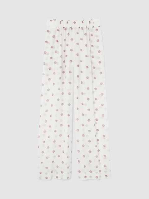 LIBEROWE SILK PRINT PALAZZO TROUSERS