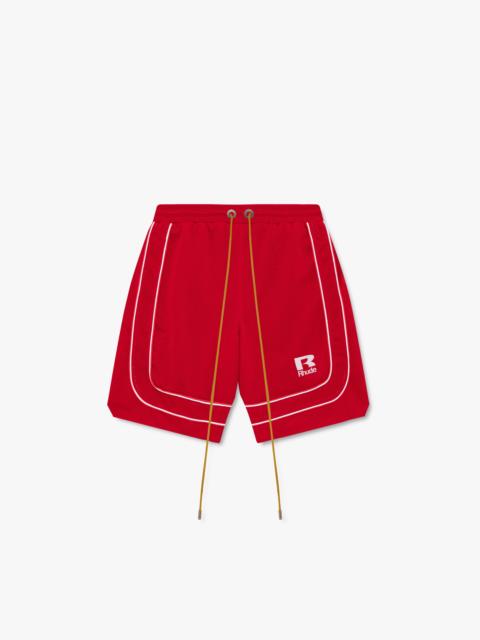 Rhude RHUDE MESH PIPING BAGGY TRACK SHORT