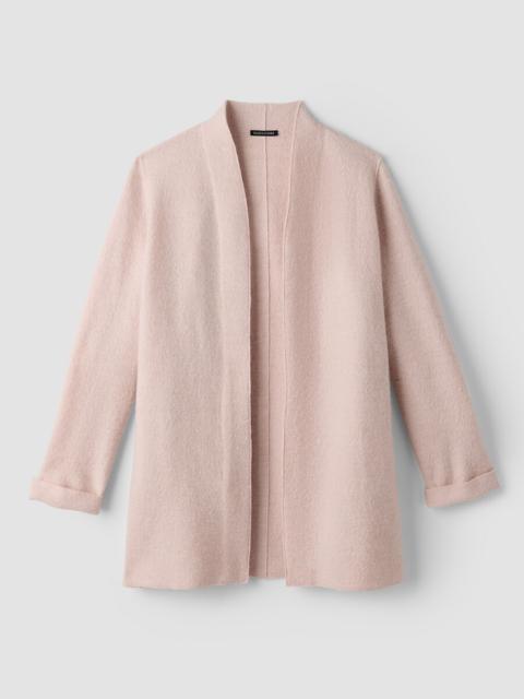EILEEN FISHER Lightweight Boiled Wool High Collar Jacket in Regenerative Wool