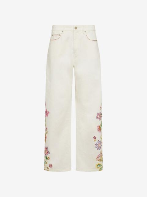 Cinq à Sept Jardin Boheme Hayden floral-embroidered jeans
