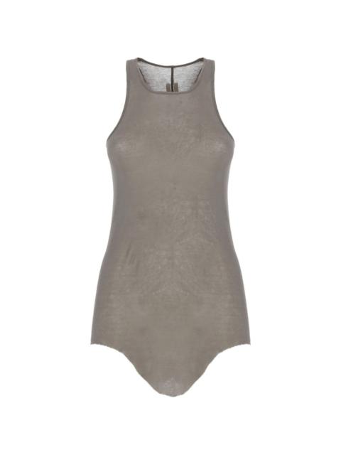 Rick Owens Temple Basic Rib Tank raw-hem top