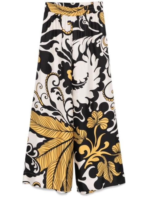 La DoubleJ Marea-print palazzo pants