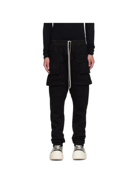 Rick Owens DRKSHDW Black Tower Creatch Drawstring Cargo Pants