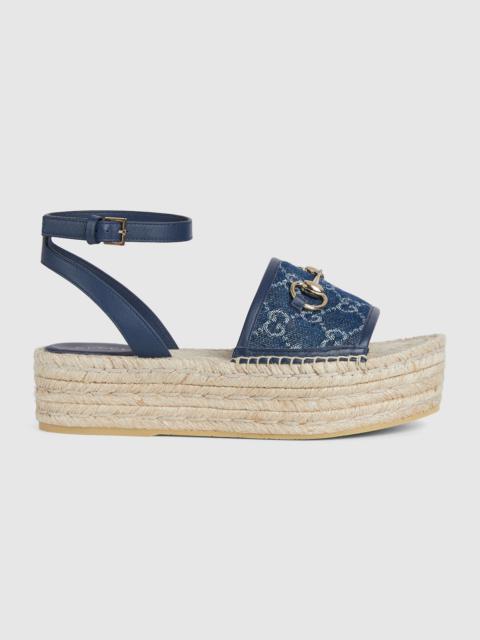 GUCCI Women's flatform espadrille with Horsebit