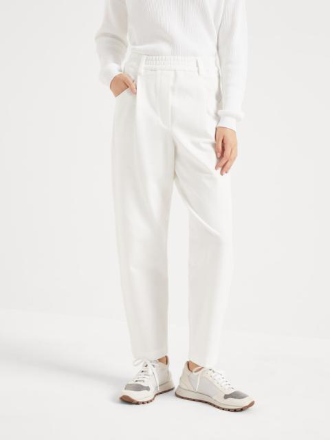 Brunello Cucinelli Stretch cotton couture interlock baggy trousers