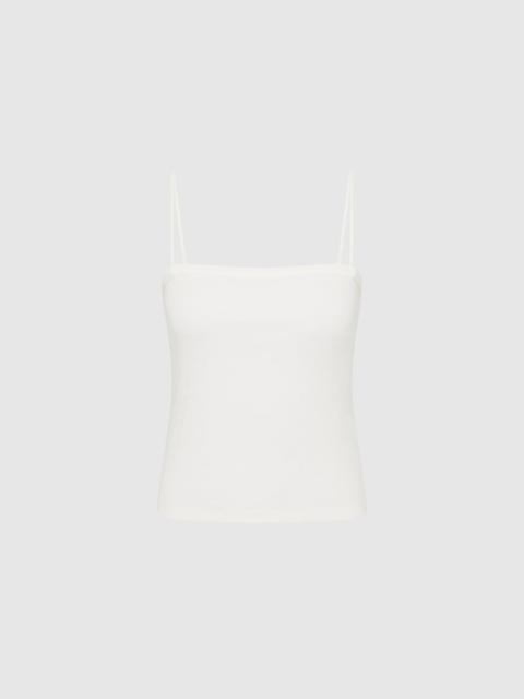 ST. AGNI Organic Cotton Square Neck Cami - White