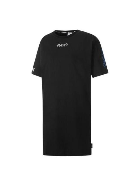 PUMA (WMNS) PUMA x Mr Doodle Crossover Casual Sports Breathable Short Sleeve Dress Black 530656-01