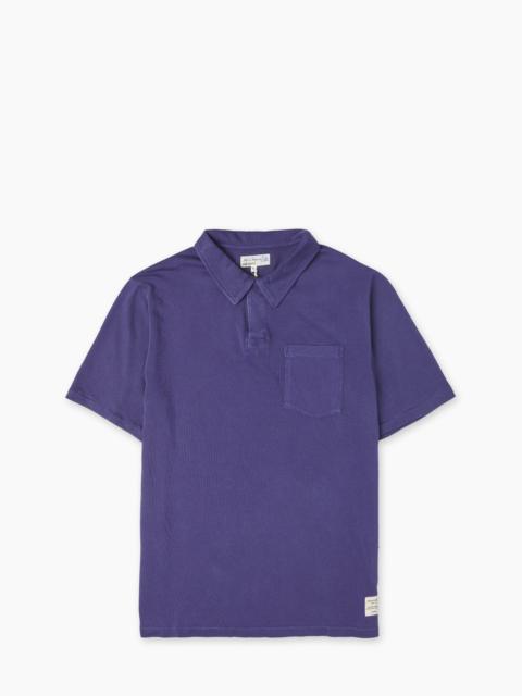 Merz b. Schwanen MERZ B. SCHWANEN PLP04 POLO SHIRT PURPLE BLUE