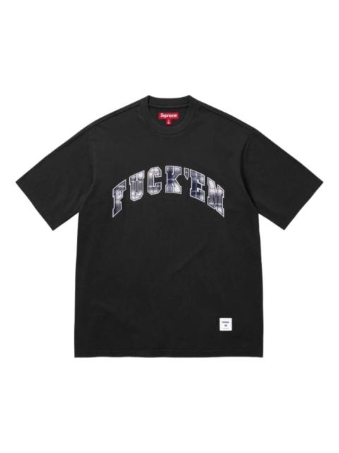 Supreme Supreme SS26 Fuck Em Plaid S/S T-Shirt 'Black' SUP-SS26-194-BLK