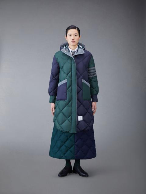 Thom Browne Fun-Mix Ultralight Nylon Tech Down 4-Bar Hooded Shirtdress