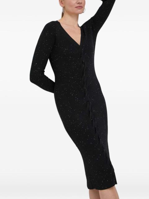 GUESS USA embellished V-neck midi dress