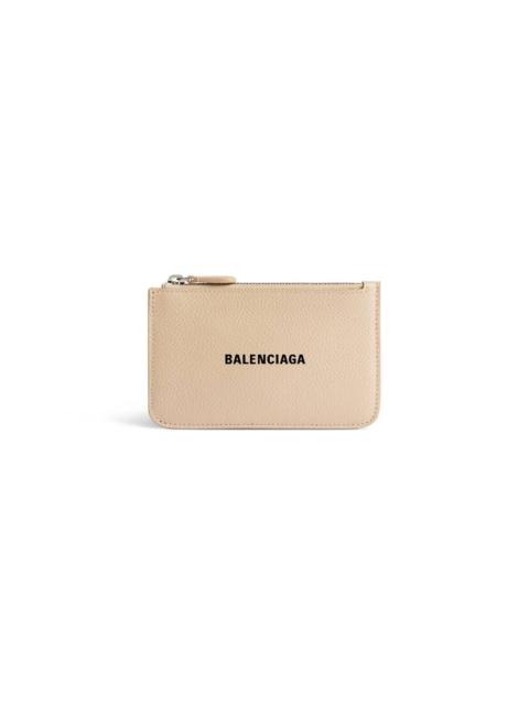 BALENCIAGA Women's Cash Large Long Coin And Card Holder in Beige/black