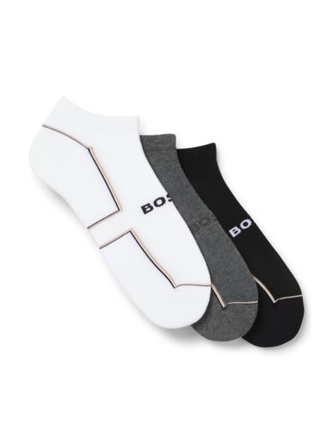 BOSS TWO-PACK OF ANKLE-LENGTH SOCKS IN COTTON
