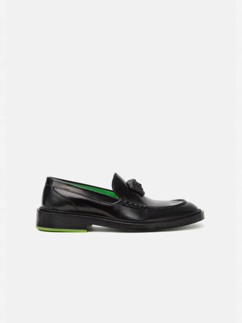 VERSACE La Medusa Leather Loafers
