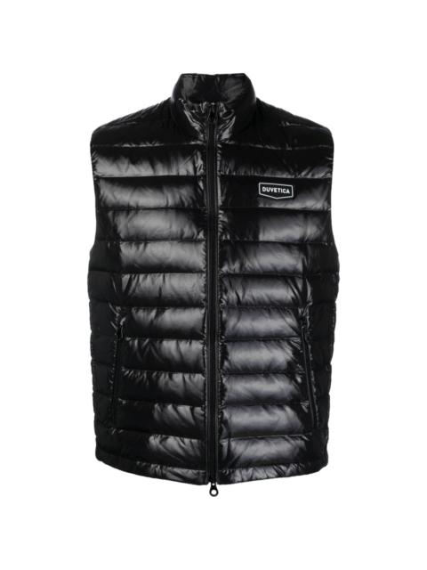 DUVETICA logo-patch padded gilet
